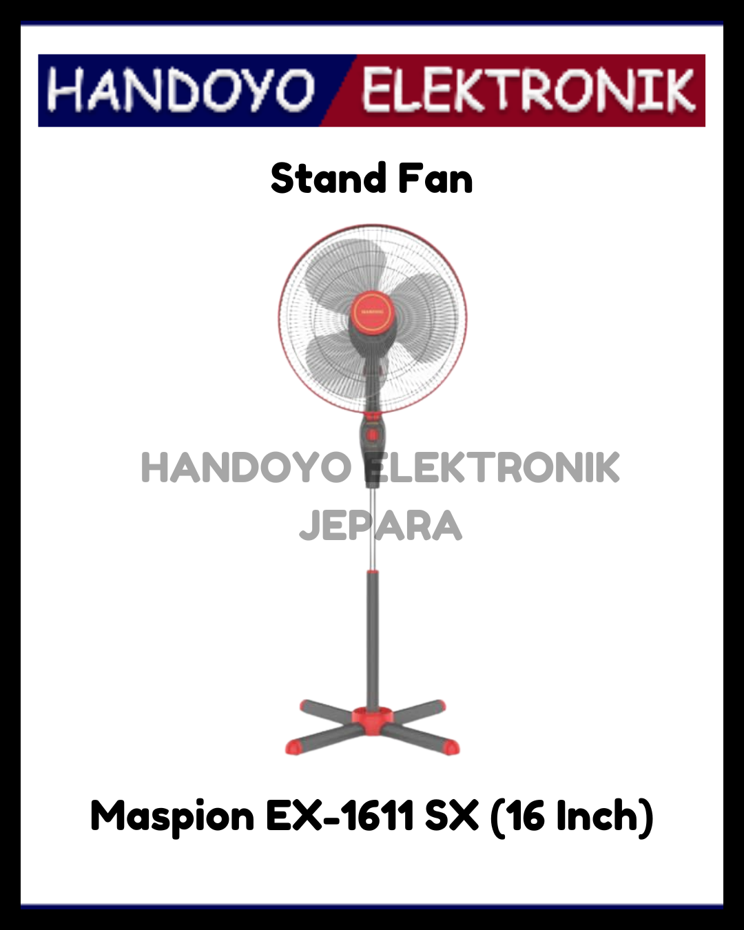 Stand Fan Maspion EX-1611 SX (16 Inch) (Kaki Silang)