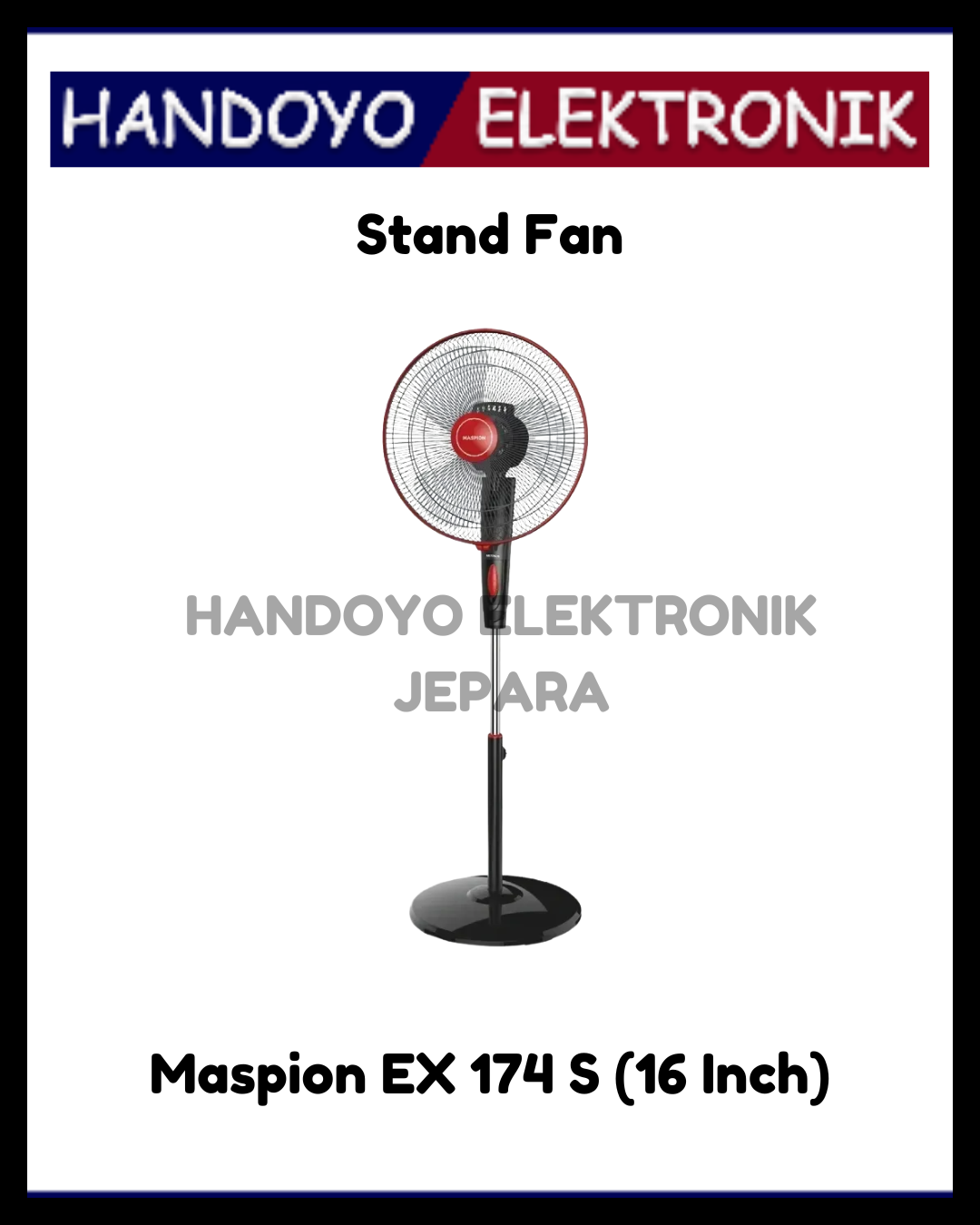 Stand Fan Maspion EX 174 S (16 Inch) (Kaki Bulat)