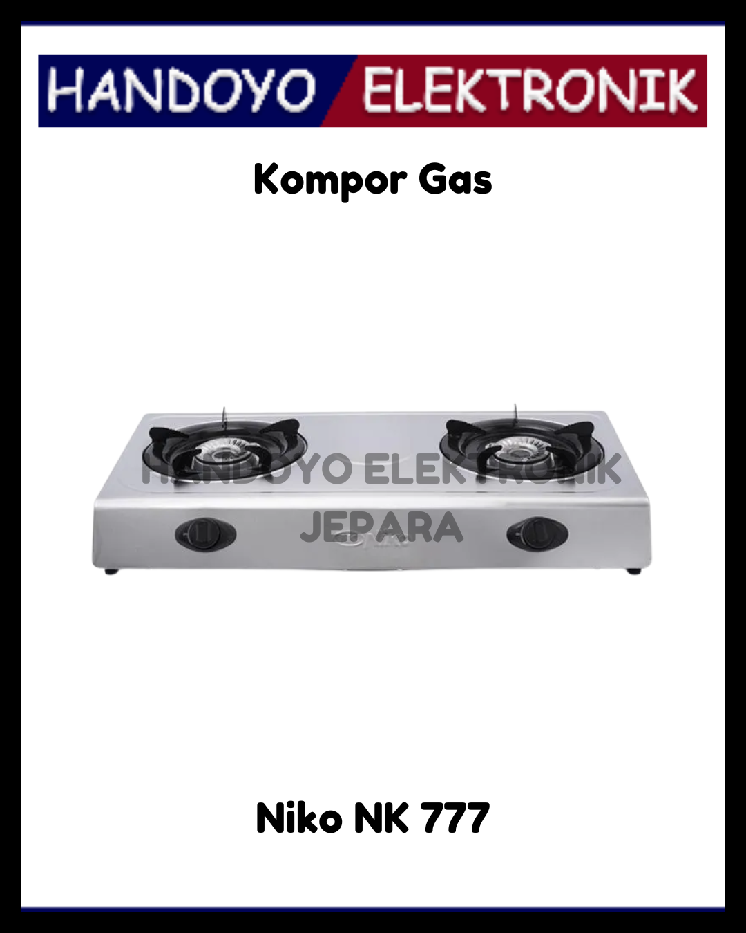 Kompor Gas 2 Tungku Niko NK 777
