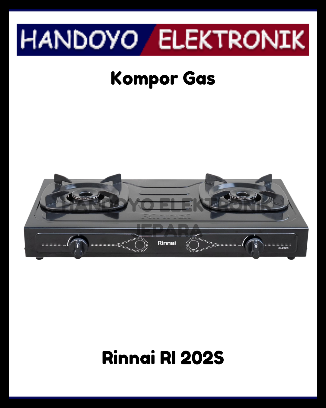 Kompor Gas 2 Tungku Rinnai RI 202S