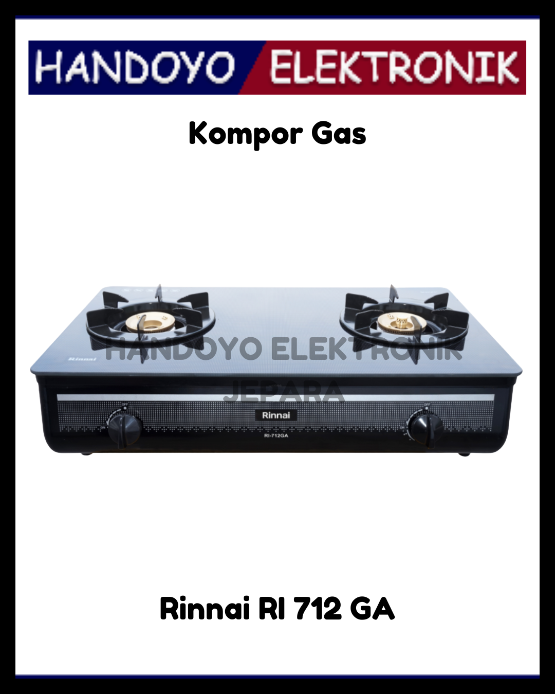 Kompor Gas 2 Tungku Rinnai RI 712 GA (B)