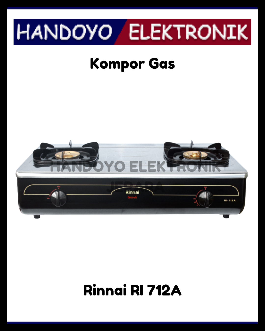 Kompor Gas 2 Tungku Rinnai RI 712A