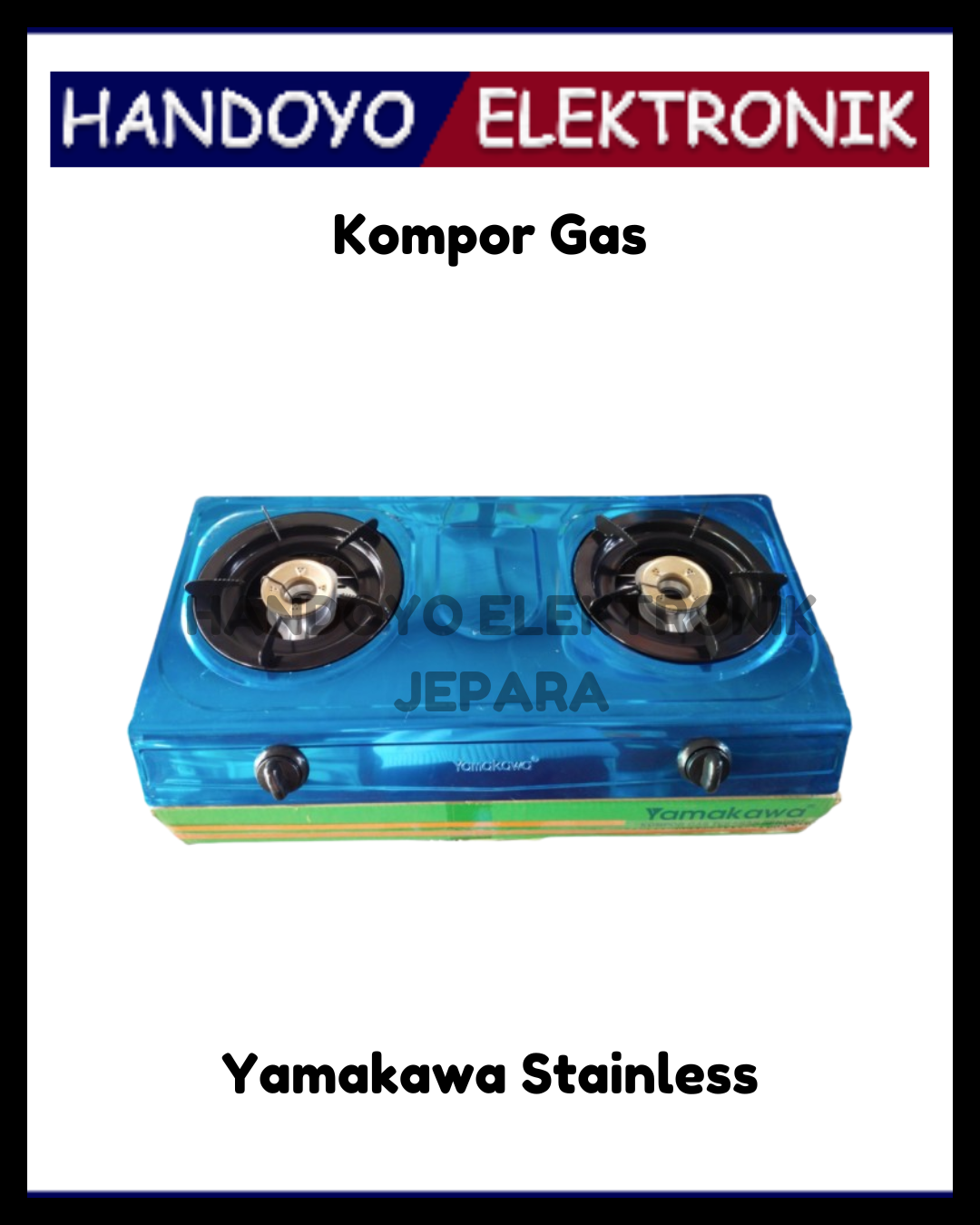 Kompor Gas 2 Tungku Yamakawa Stainless